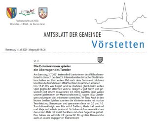 03.07.2021 Die E-Juniorinnen spielen ein überragendes Turnier